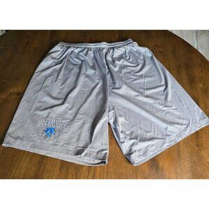 Clearwater Grey Athletic Shorts With Logo Print Elastic Waistband Lightweight Ma